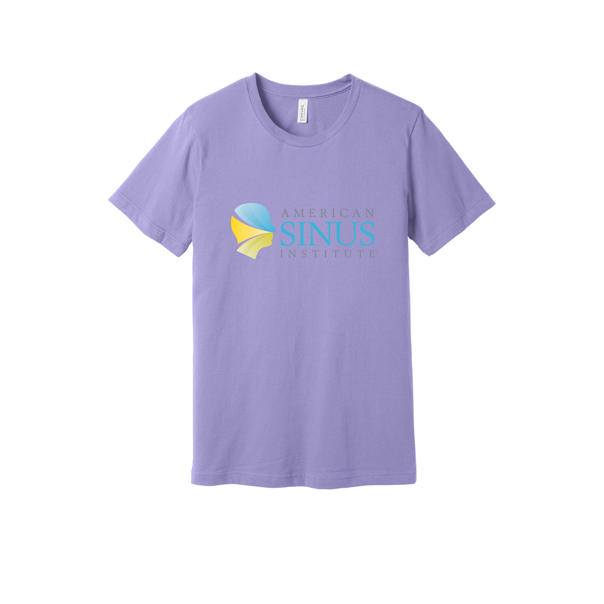 americansinus-everyday-essentials-clinic-short-sleeve-tee-dtf-front-BC3001-darklavender-flat-front