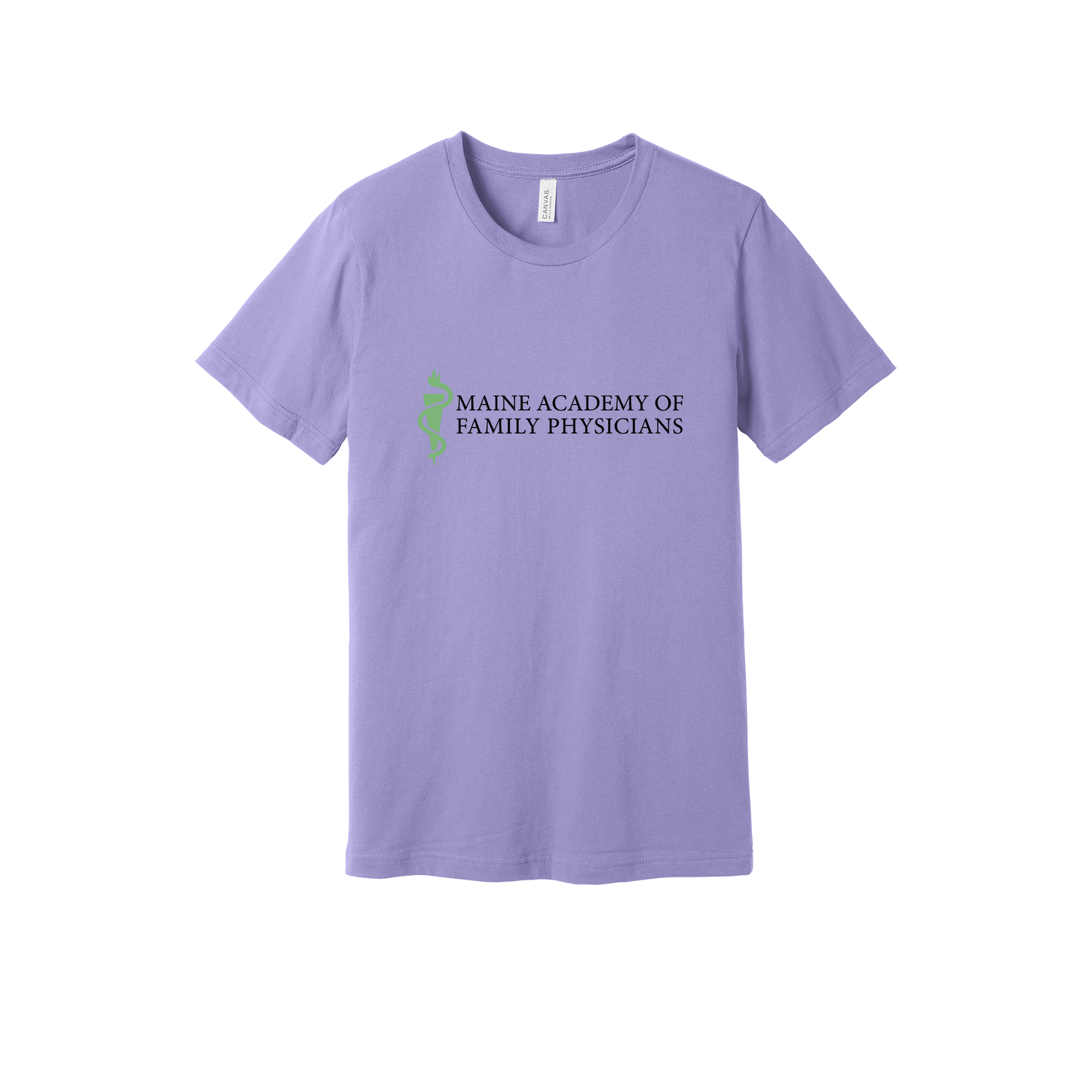 maineafp-everyday-essentials-clinic-short-sleeve-tee-dtf-front-BC3001-darklavender-flat-front
