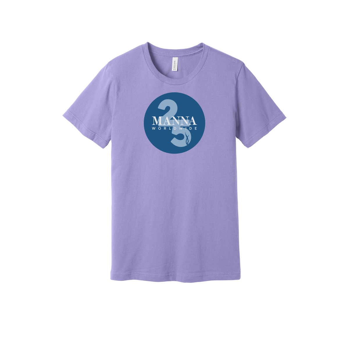 mannaworldwide-everyday-essentials-short-sleeve-tee-dtf-front-BC3001-darklavender-flat-front
