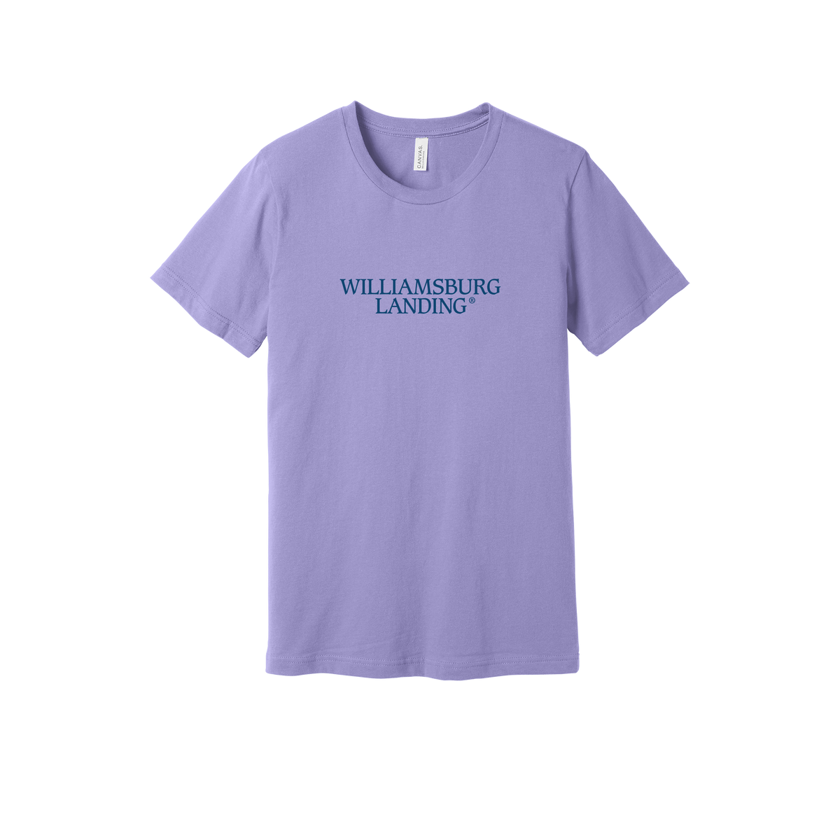williamsburglanding-everyday-essentials-short-sleeve-tee-dtf-front-BC3001-darklavender-flat-front