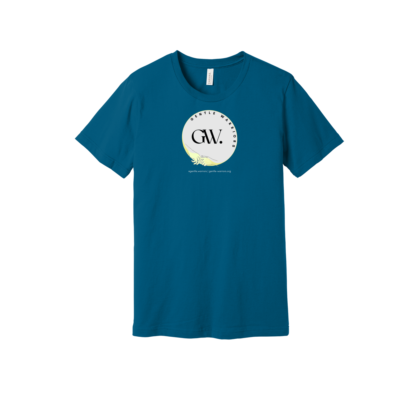 gentle-warriors-everyday-essentials-short-sleeve-tee-dtf-front-BC3001-deepteal-flat-front