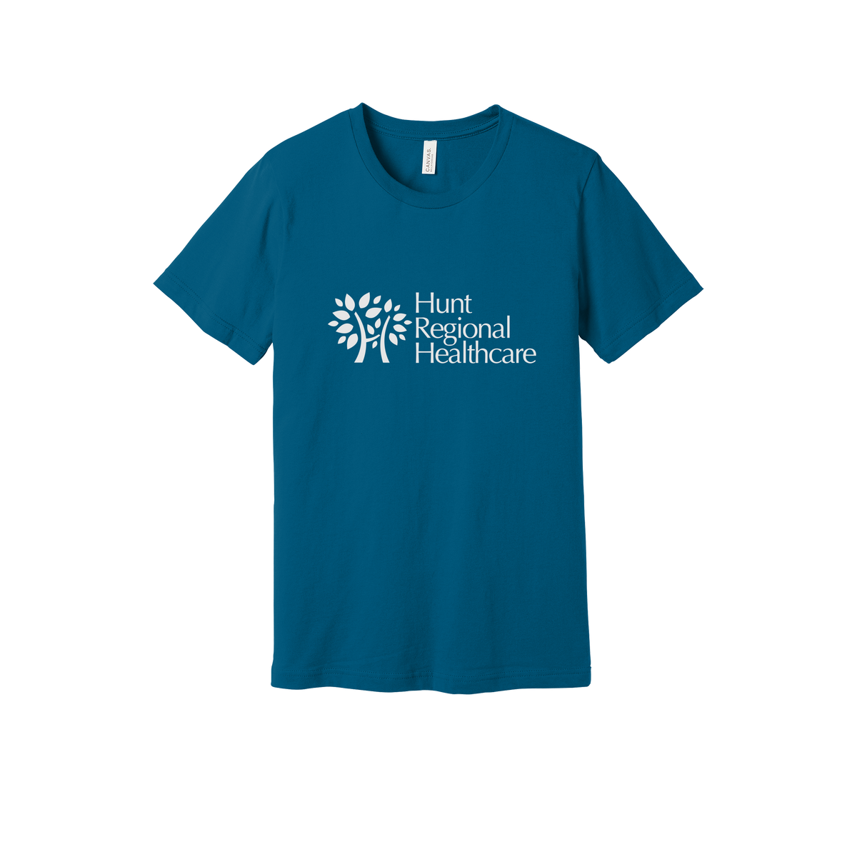huntregional-everyday-essentials-clinic-short-sleeve-tee-dtf-front-BC3001-deepteal-flat-front