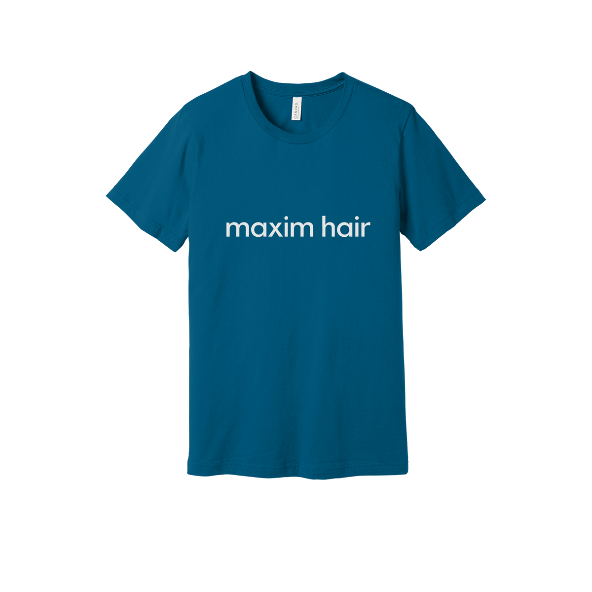 maximhairrestoration-everyday-essentials-clinic-short-sleeve-tee-dtf-front-BC3001-deepteal-flat-front