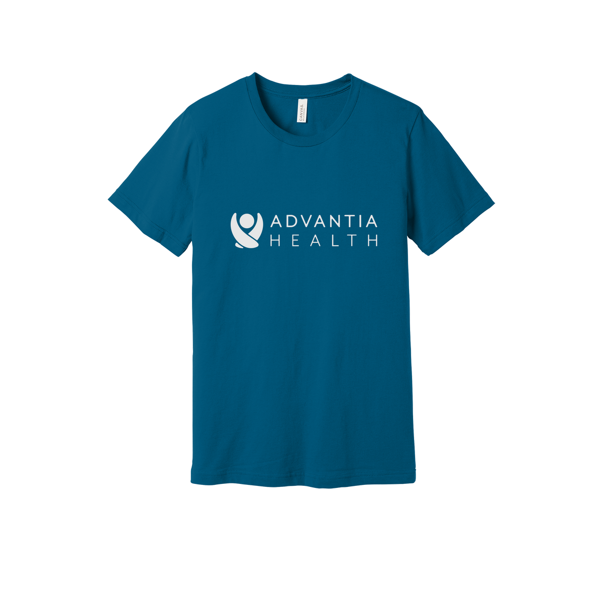 advantiahealth-everyday-essentials-clinic-short-sleeve-tee-dtf-front-BC3001-deepteal-flat-front
