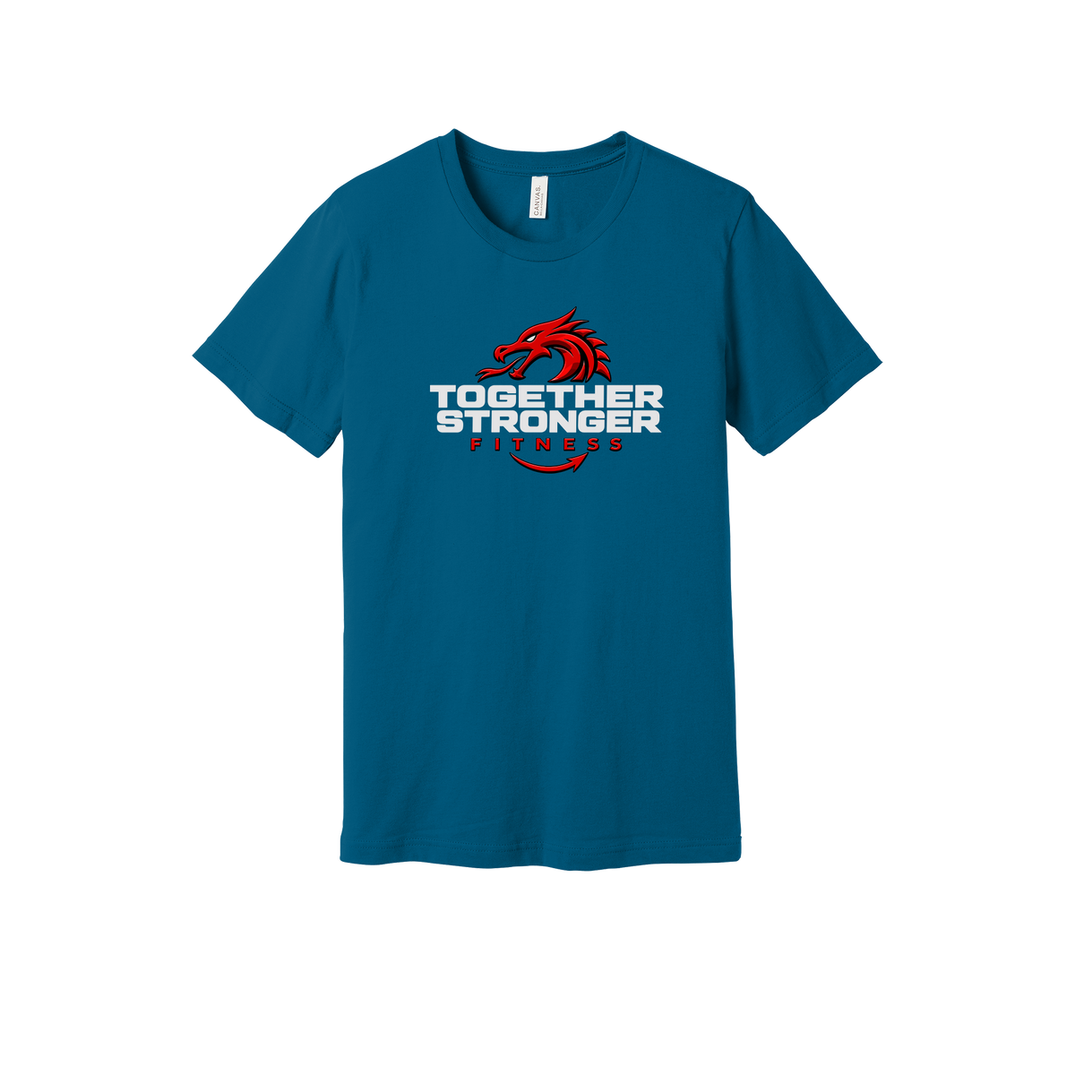 togetherstrongerfitness-everyday-essentials-short-sleeve-tee-dtf-front-BC3001-deepteal-flat-front