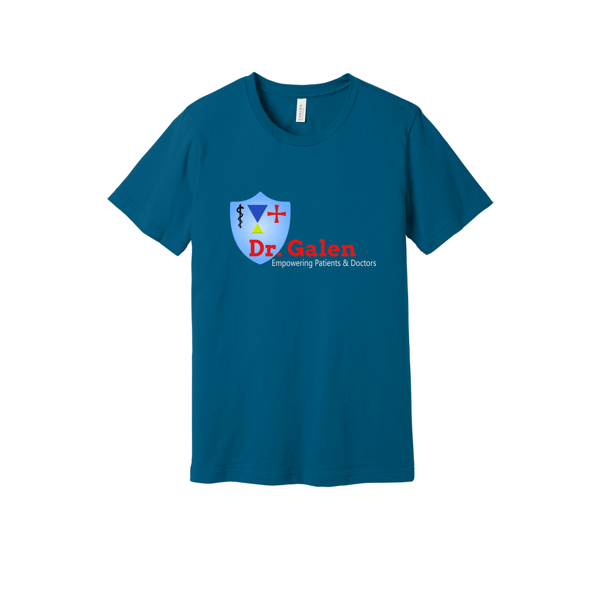 drgalen-everyday-essentials-clinic-short-sleeve-tee-dtf-front-BC3001-deepteal-flat-front