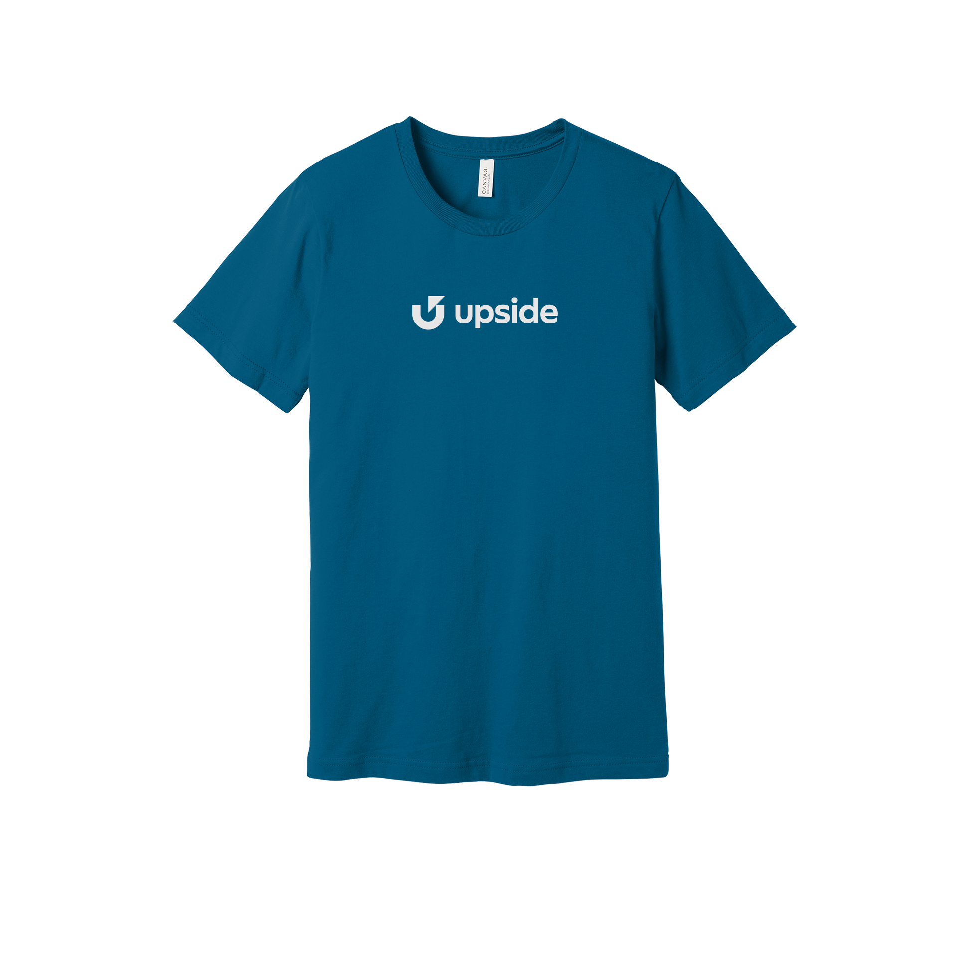 upside-everyday-essentials-short-sleeve-tee-dtf-front-BC3001-deepteal-flat-front