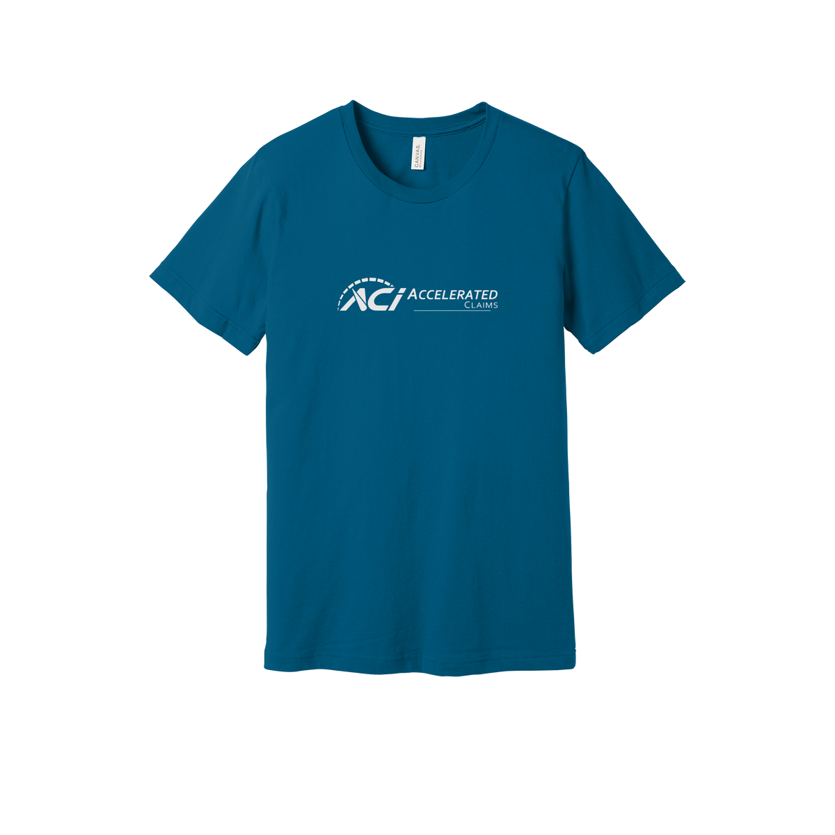 accelclaims-everyday-essentials-short-sleeve-tee-dtf-front-BC3001-deepteal-flat-front