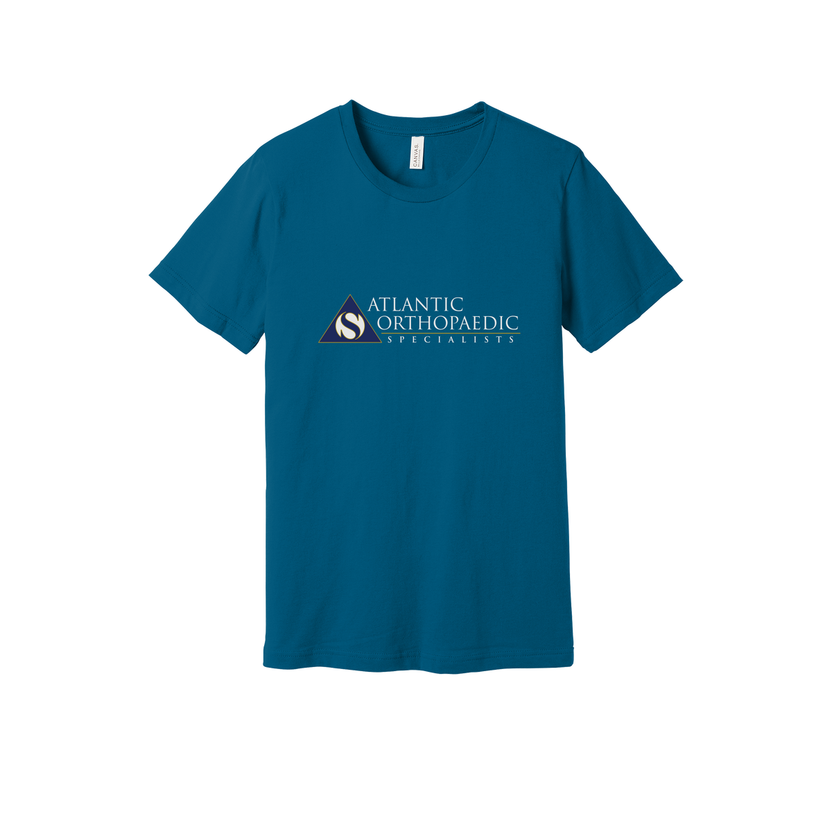 atlanticortho-everyday-essentials-clinic-short-sleeve-tee-dtf-front-BC3001-deepteal-flat-front