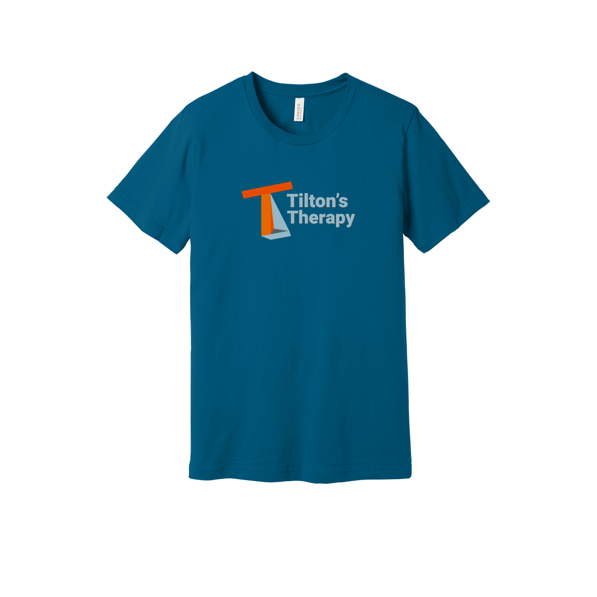 tiltonstherapy-everyday-essentials-short-sleeve-tee-dtf-front-BC3001-deepteal-flat-front