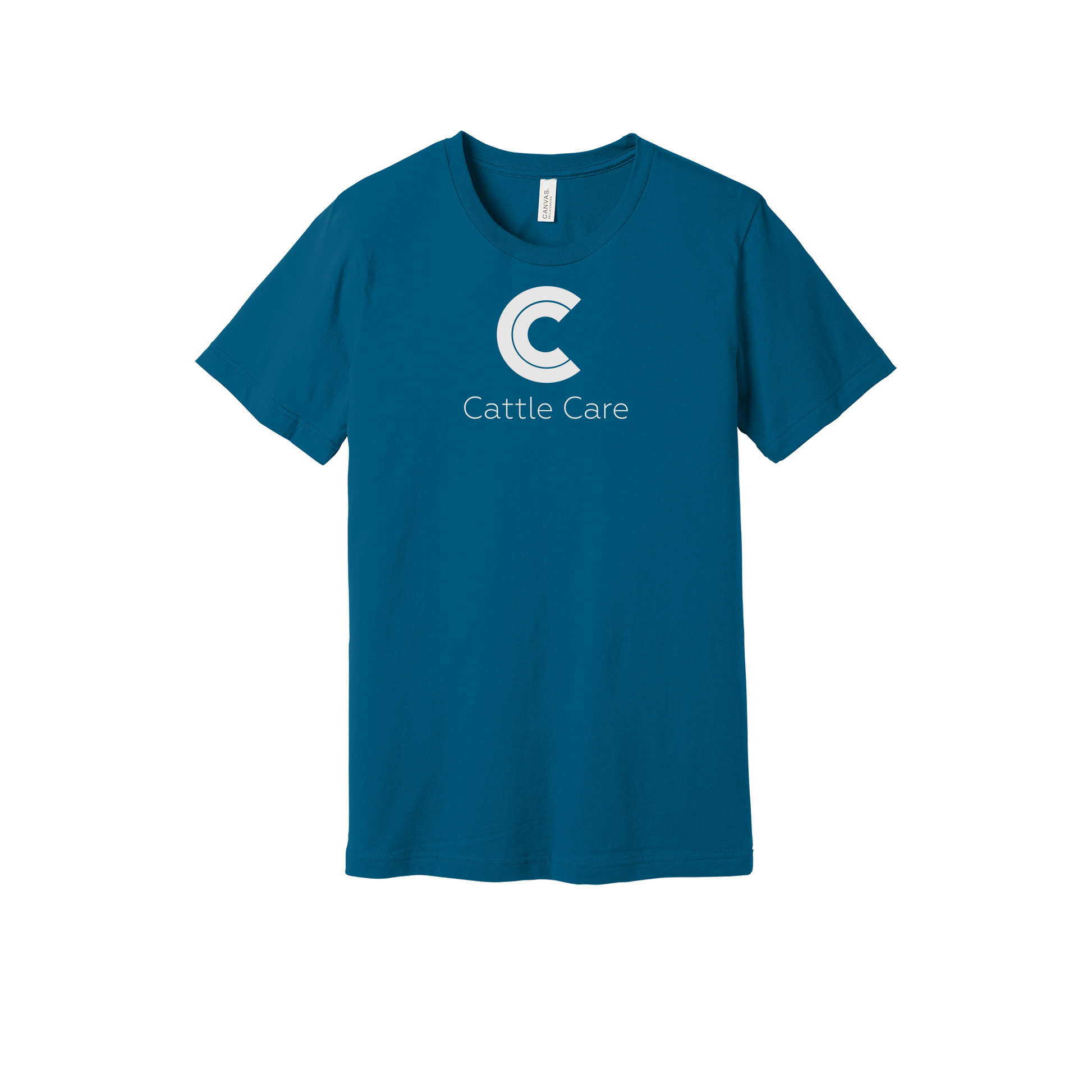 cattle-care-everyday-essentials-short-sleeve-tee-dtf-front-BC3001-deepteal-flat-front