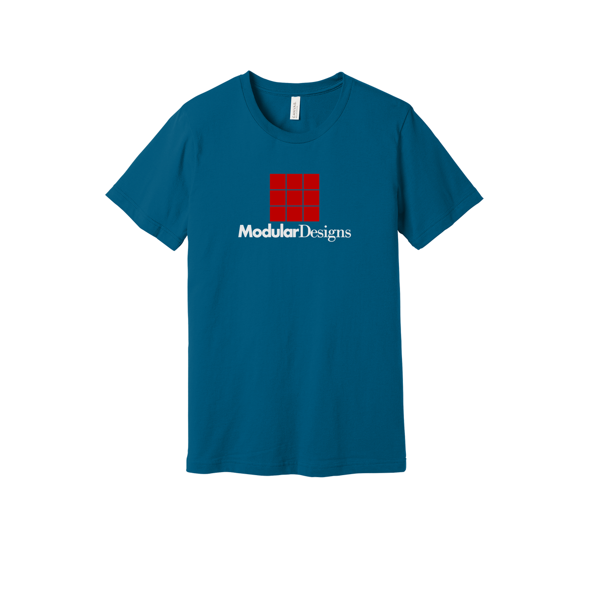 modulardesignsflooring-everyday-essentials-short-sleeve-tee-dtf-front-BC3001-deepteal-flat-front