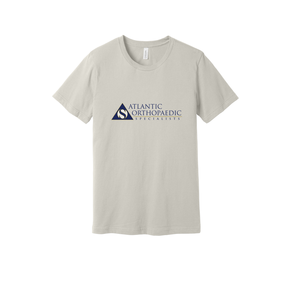 atlanticortho-everyday-essentials-clinic-short-sleeve-tee-dtf-front-BC3001-dust-flat-front