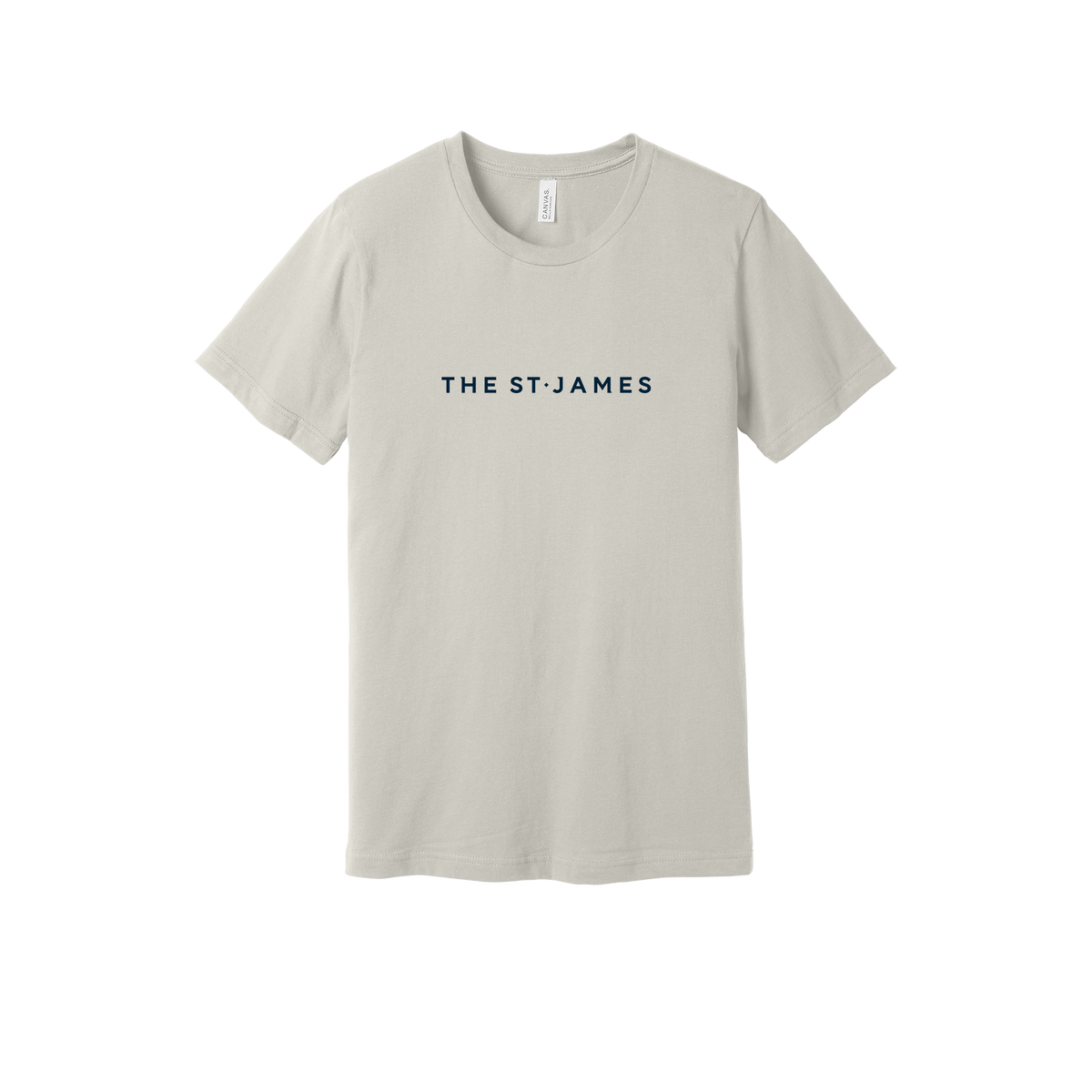 thestjames-everyday-essentials-short-sleeve-tee-dtf-front-BC3001-dust-flat-front