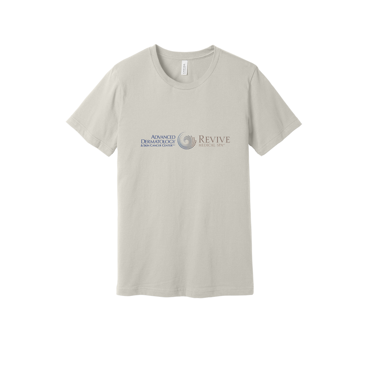 advancedskinmd-everyday-essentials-clinic-short-sleeve-tee-dtf-front-BC3001-dust-flat-front