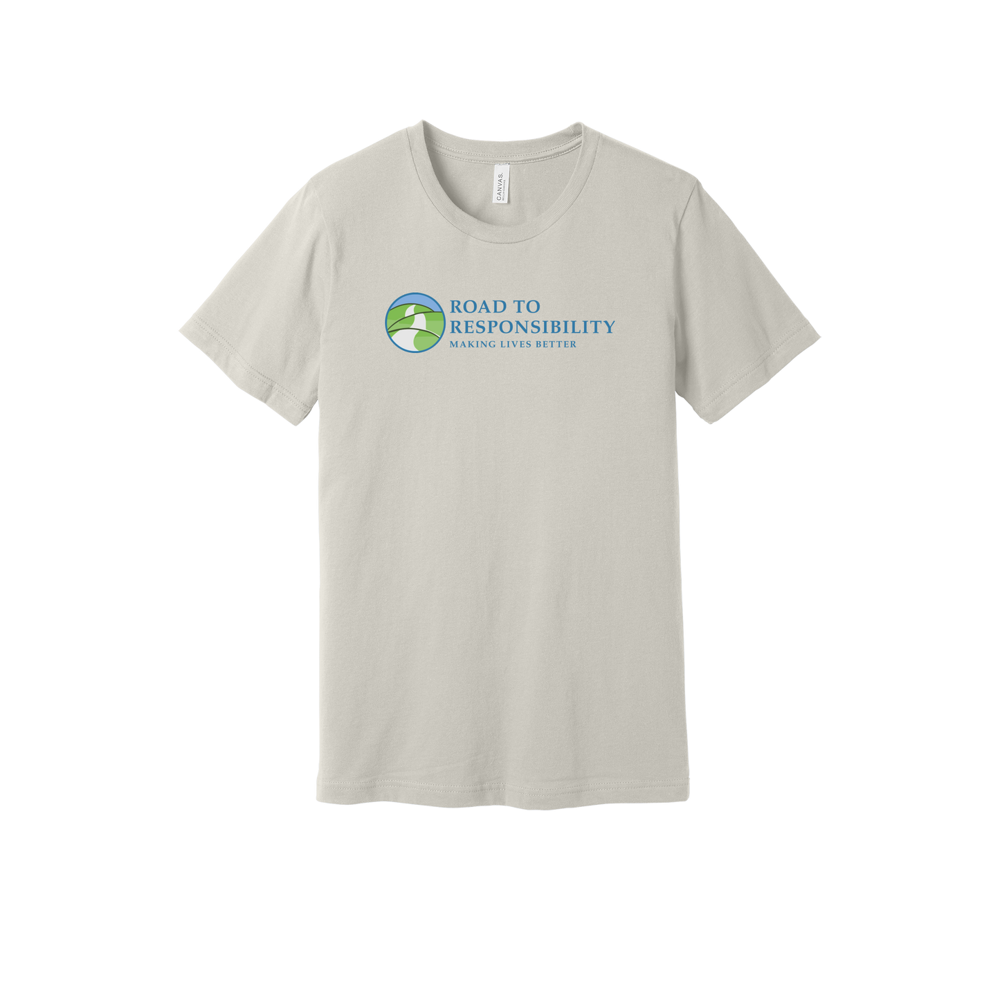 roadtoresponsibility-everyday-essentials-short-sleeve-tee-dtf-front-BC3001-dust-flat-front