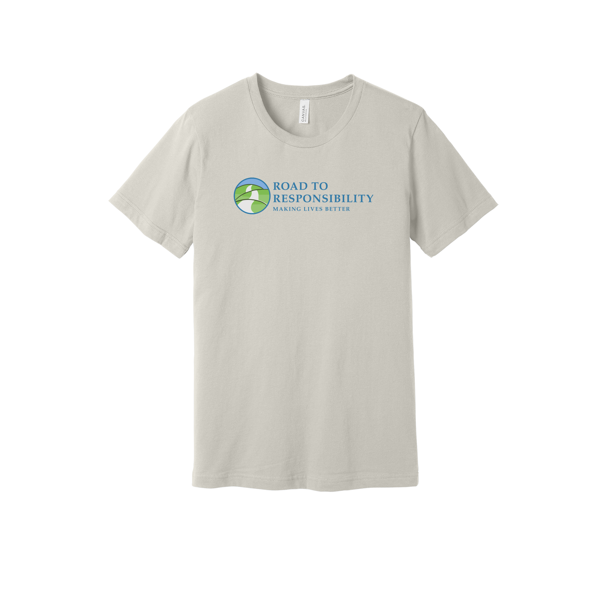 roadtoresponsibility-everyday-essentials-short-sleeve-tee-dtf-front-BC3001-dust-flat-front