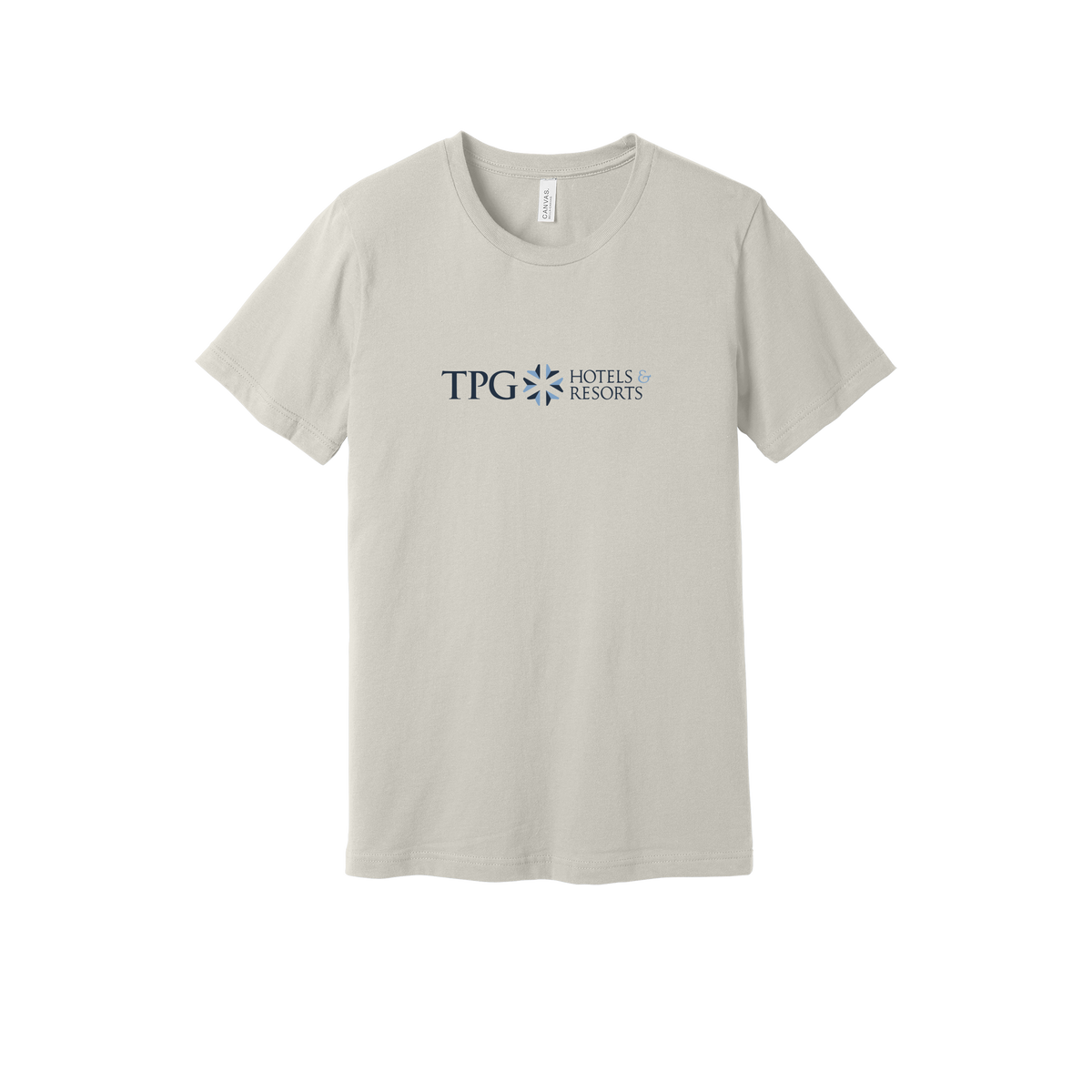 tpghotelsandresorts-everyday-essentials-short-sleeve-tee-dtf-front-BC3001-dust-flat-front