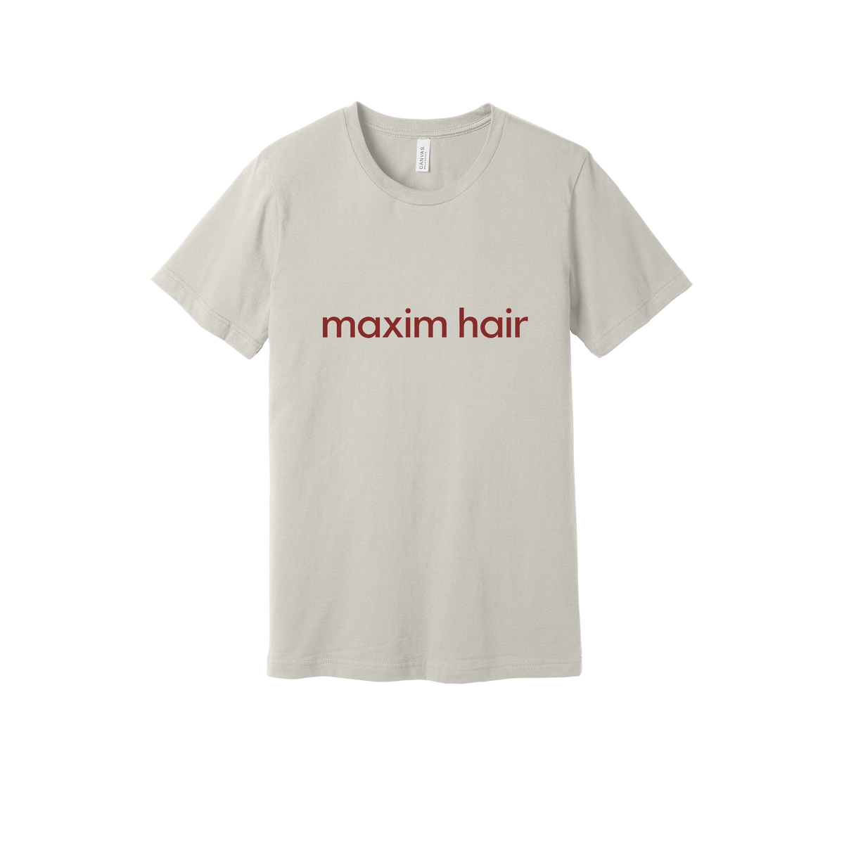 maximhairrestoration-everyday-essentials-clinic-short-sleeve-tee-dtf-front-BC3001-dust-flat-front