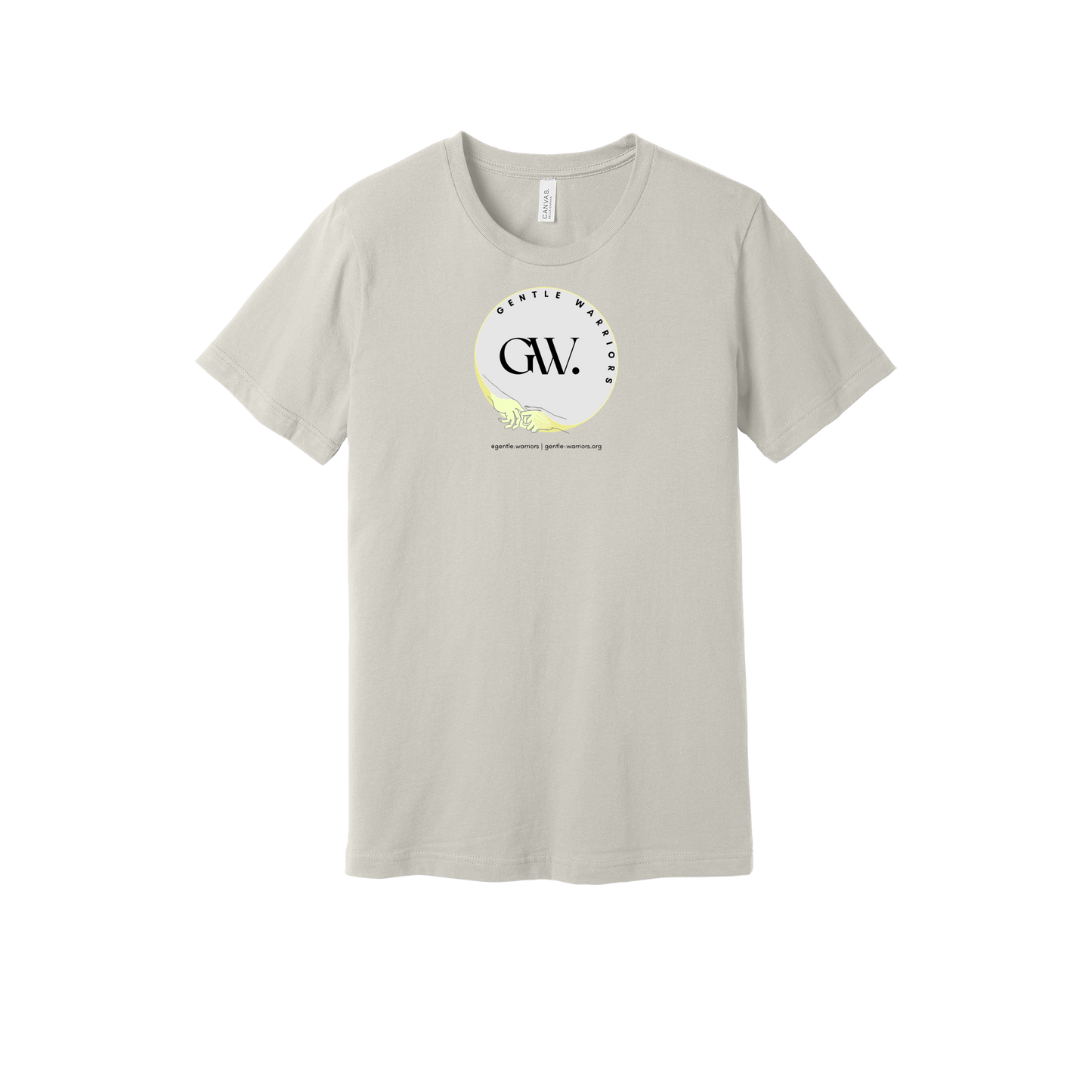 gentle-warriors-everyday-essentials-short-sleeve-tee-dtf-front-BC3001-dust-flat-front