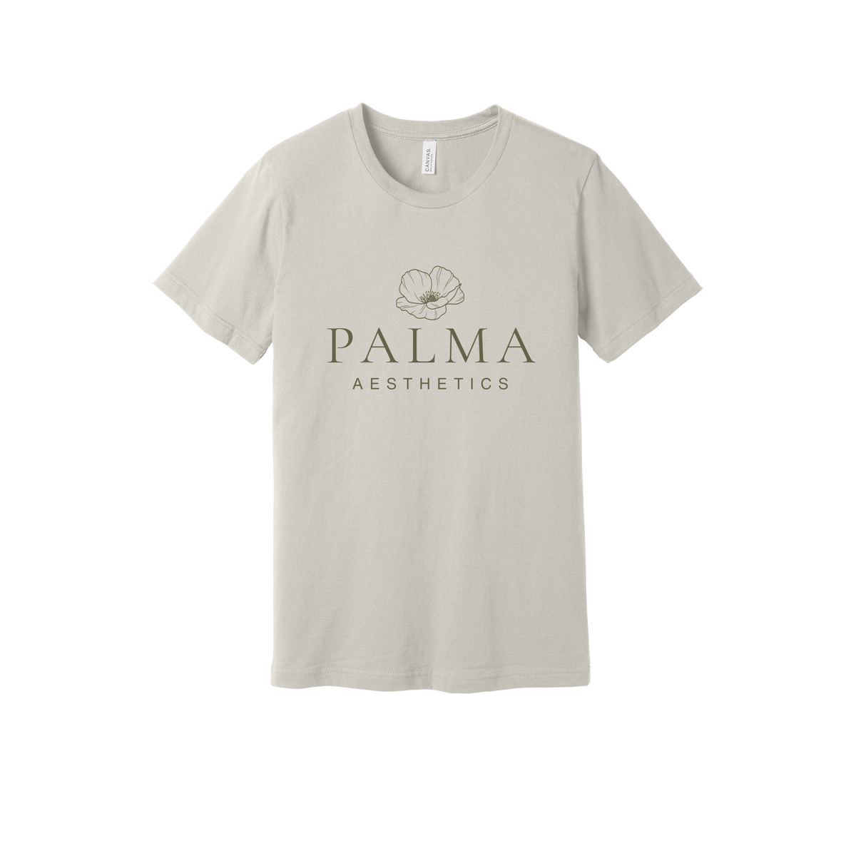 palmaaesthetics-everyday-essentials-clinic-short-sleeve-tee-dtf-front-BC3001-dust-flat-front