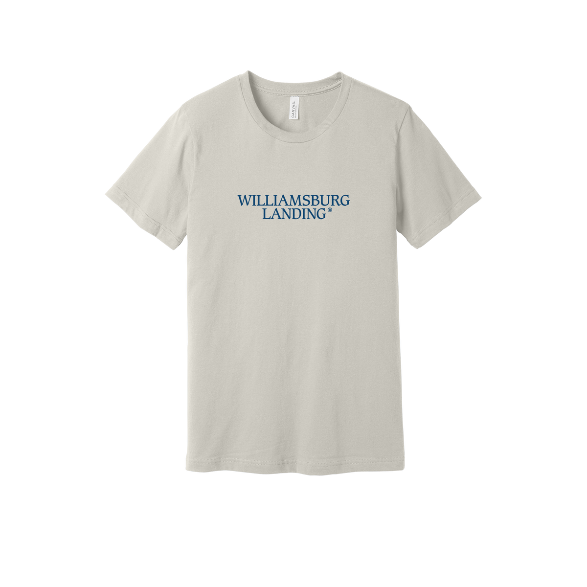williamsburglanding-everyday-essentials-short-sleeve-tee-dtf-front-BC3001-dust-flat-front