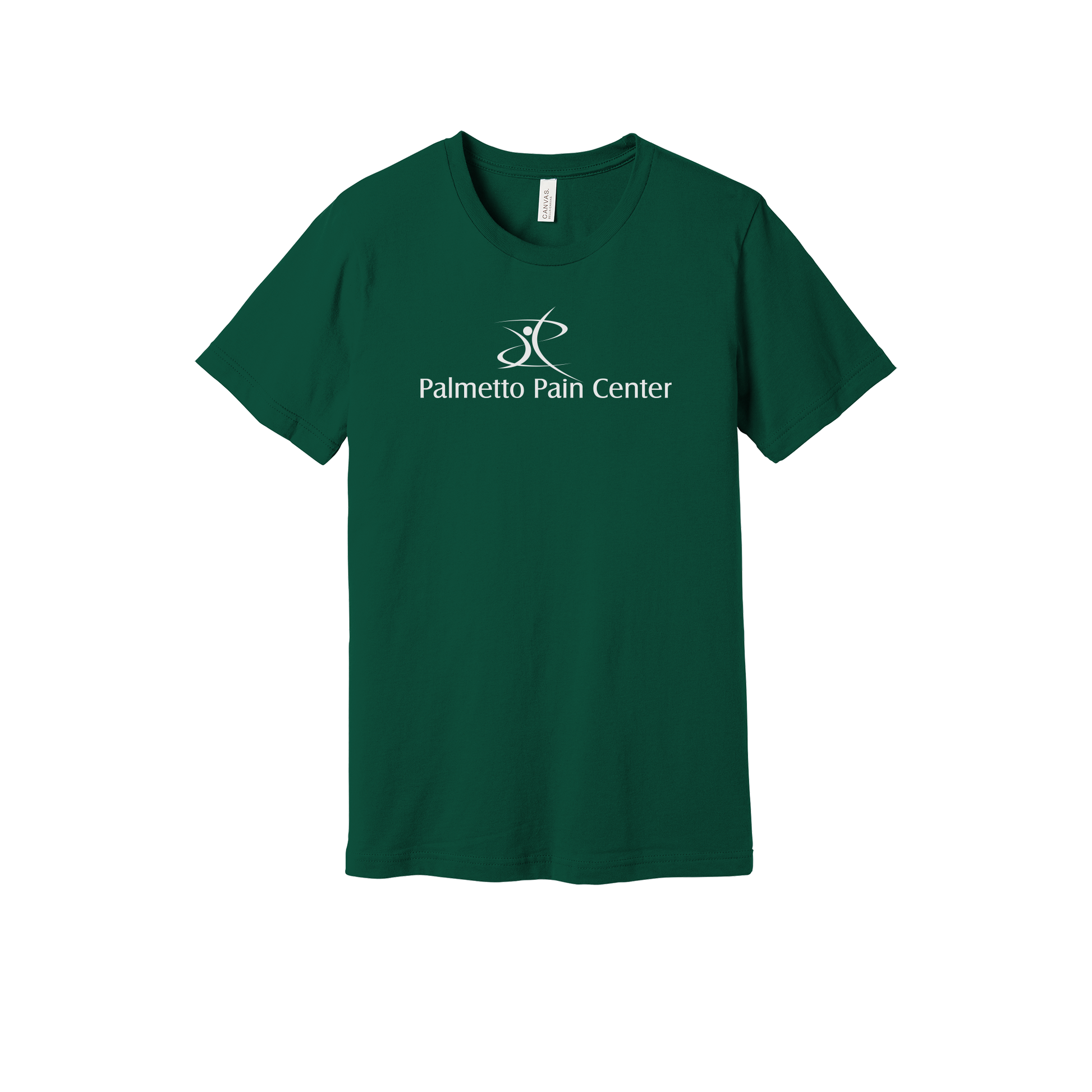 palmetto-pain-center-everyday-essentials-clinic-short-sleeve-tee-dtf-front-BC3001-forest-flat-front