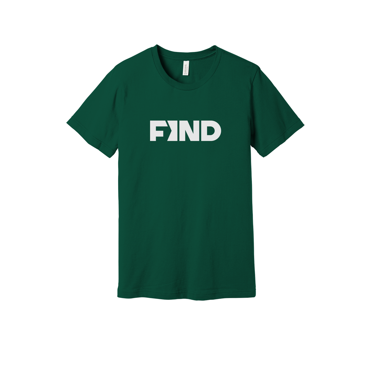 findrealestate-everyday-essentials-short-sleeve-tee-dtf-front-BC3001-forest-flat-front