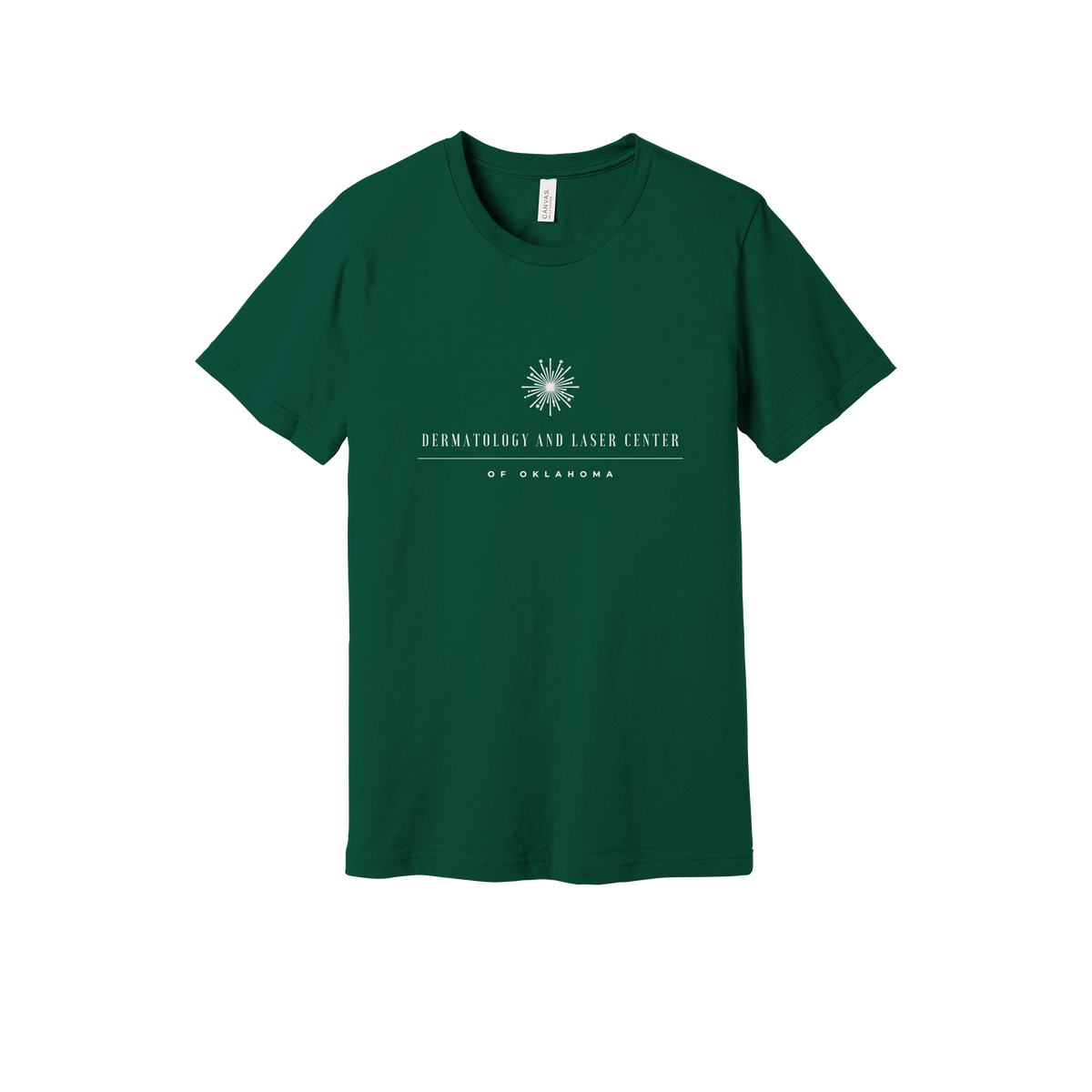 dermatologylaserok-everyday-essentials-clinic-short-sleeve-tee-dtf-front-BC3001-forest-flat-front