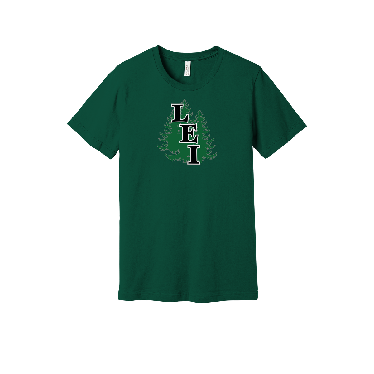 leisite-everyday-essentials-short-sleeve-tee-dtf-front-BC3001-forest-flat-front