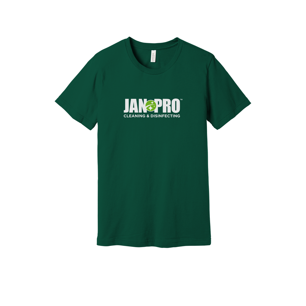 jan-pro-everyday-essentials-short-sleeve-tee-dtf-front-BC3001-forest-flat-front