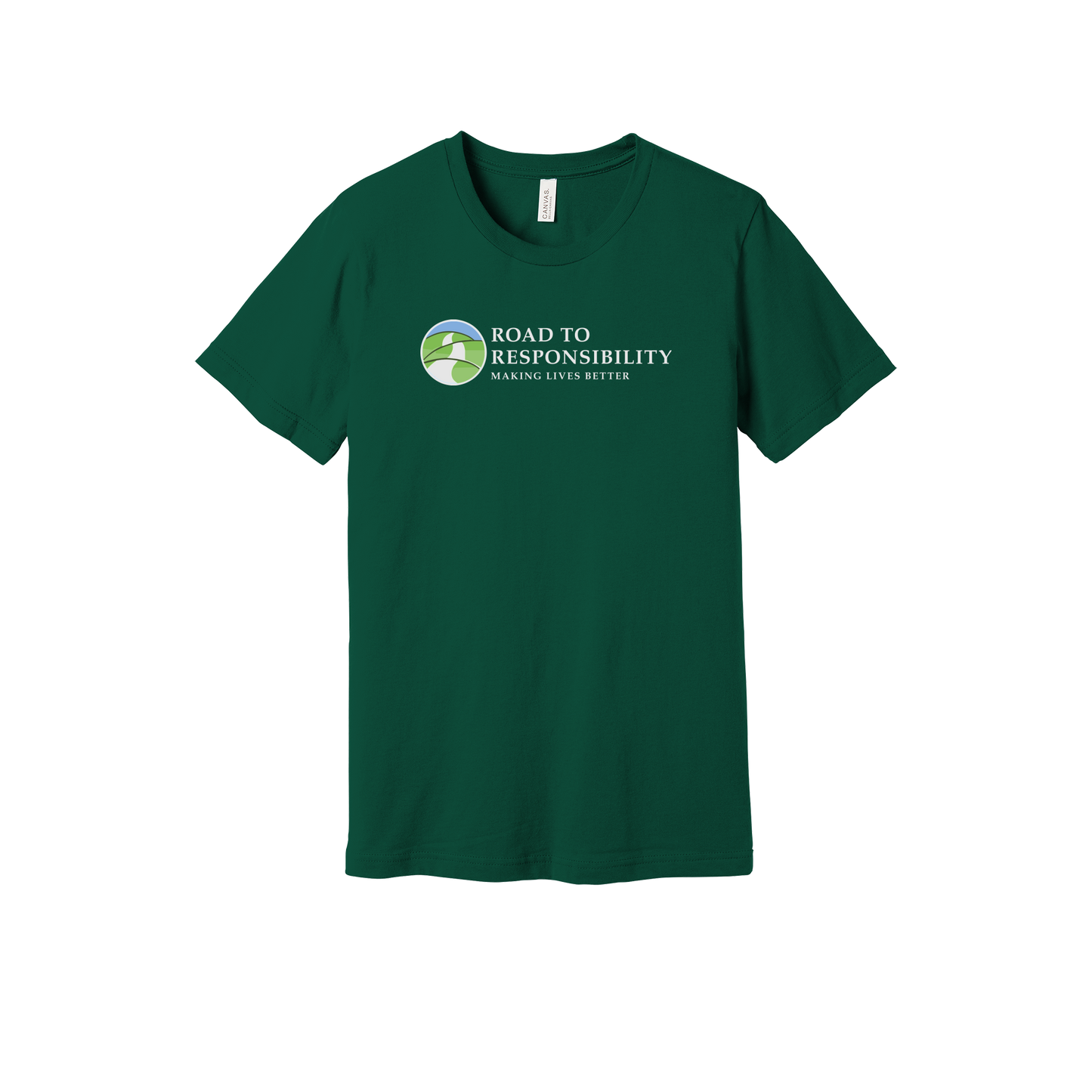 roadtoresponsibility-everyday-essentials-short-sleeve-tee-dtf-front-BC3001-forest-flat-front
