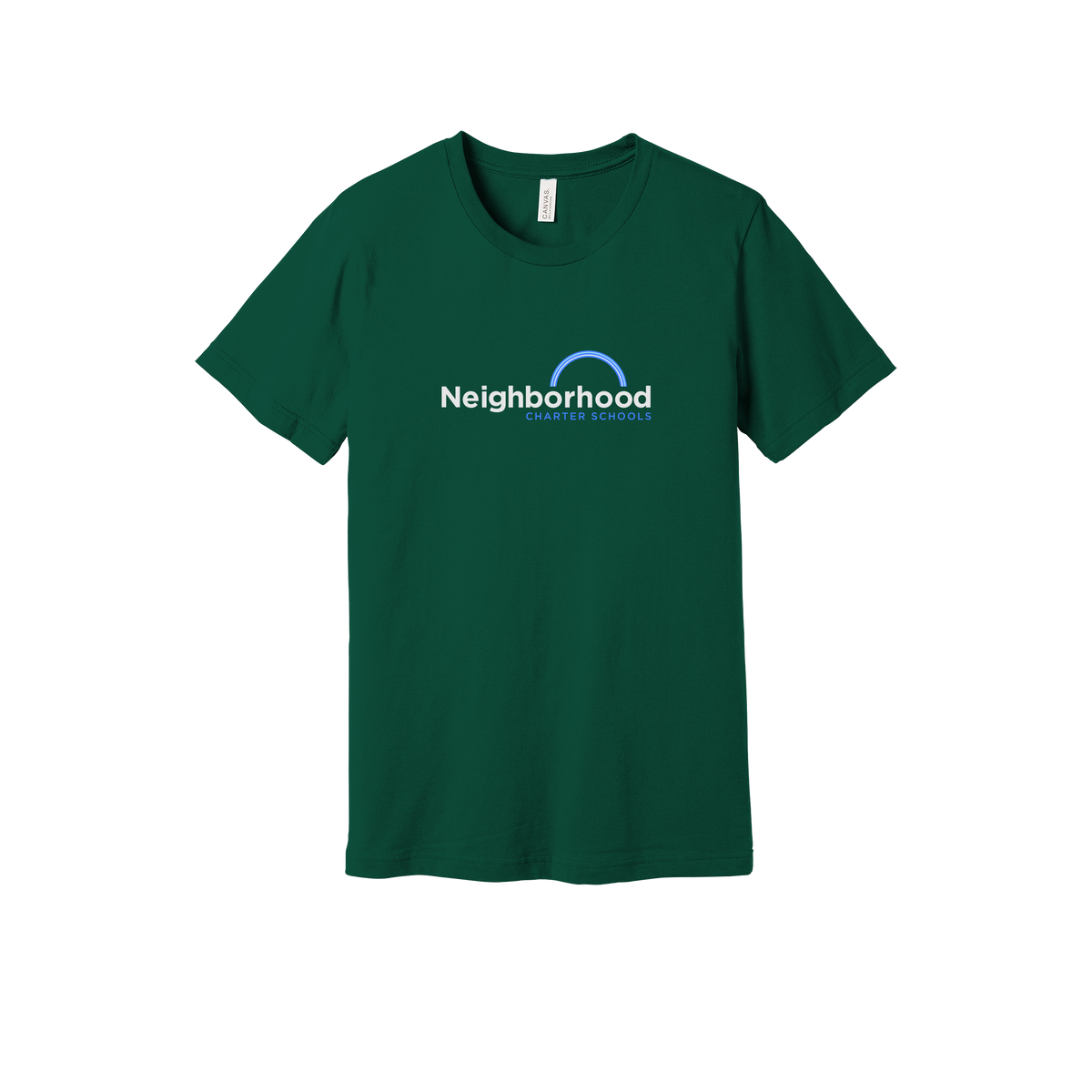 ncschools-everyday-essentials-short-sleeve-tee-dtf-front-BC3001-forest-flat-front