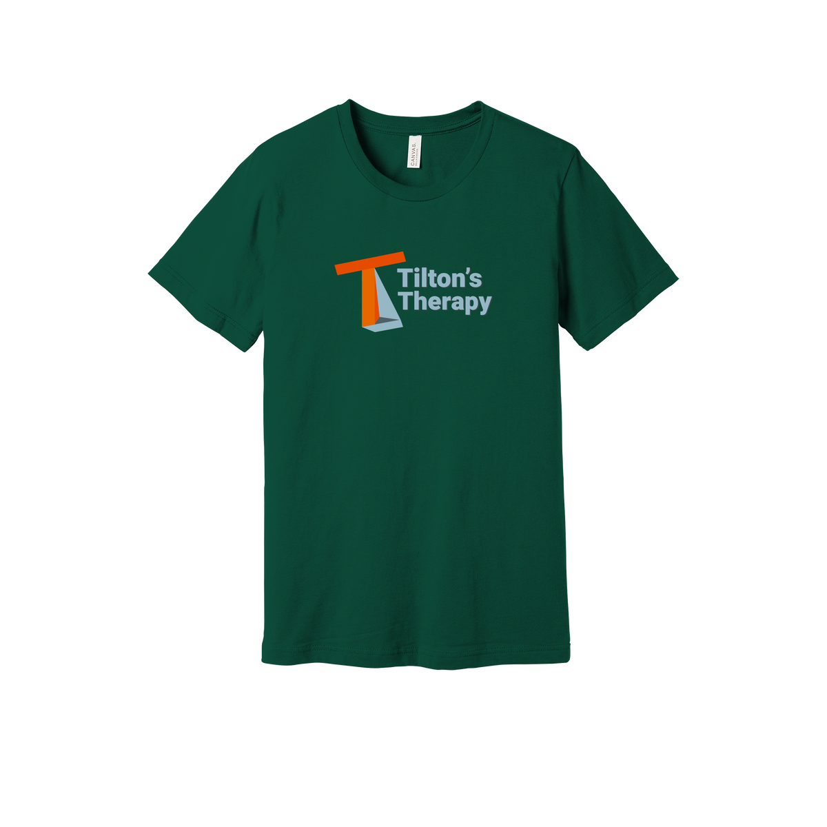 tiltonstherapy-everyday-essentials-short-sleeve-tee-dtf-front-BC3001-forest-flat-front