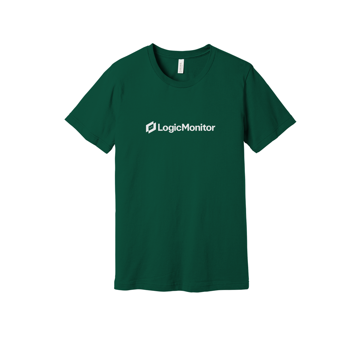 logicmonitor-everyday-essentials-short-sleeve-tee-dtf-front-BC3001-forest-flat-front