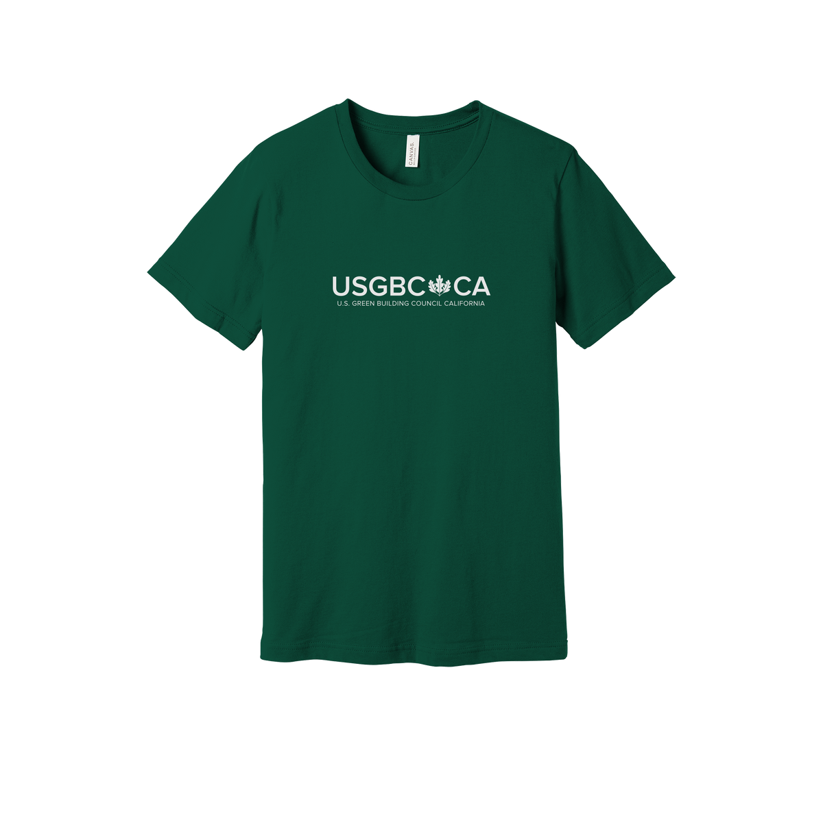 usgbc-ca-everyday-essentials-short-sleeve-tee-dtf-front-BC3001-forest-flat-front