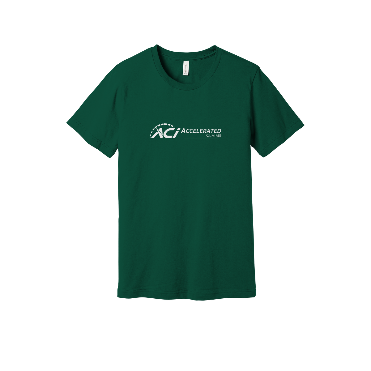accelclaims-everyday-essentials-short-sleeve-tee-dtf-front-BC3001-forest-flat-front