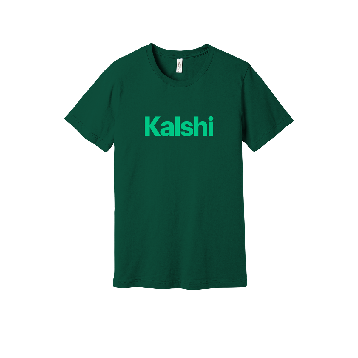 kalshi-everyday-essentials-short-sleeve-tee-dtf-front-BC3001-forest-flat-front