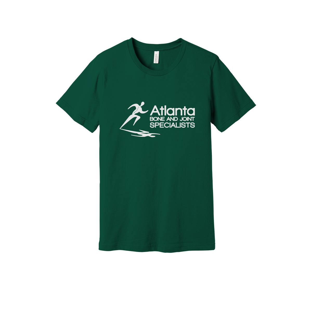 atlantaboneandjoint-everyday-essentials-clinic-short-sleeve-tee-dtf-front-BC3001-forest-flat-front