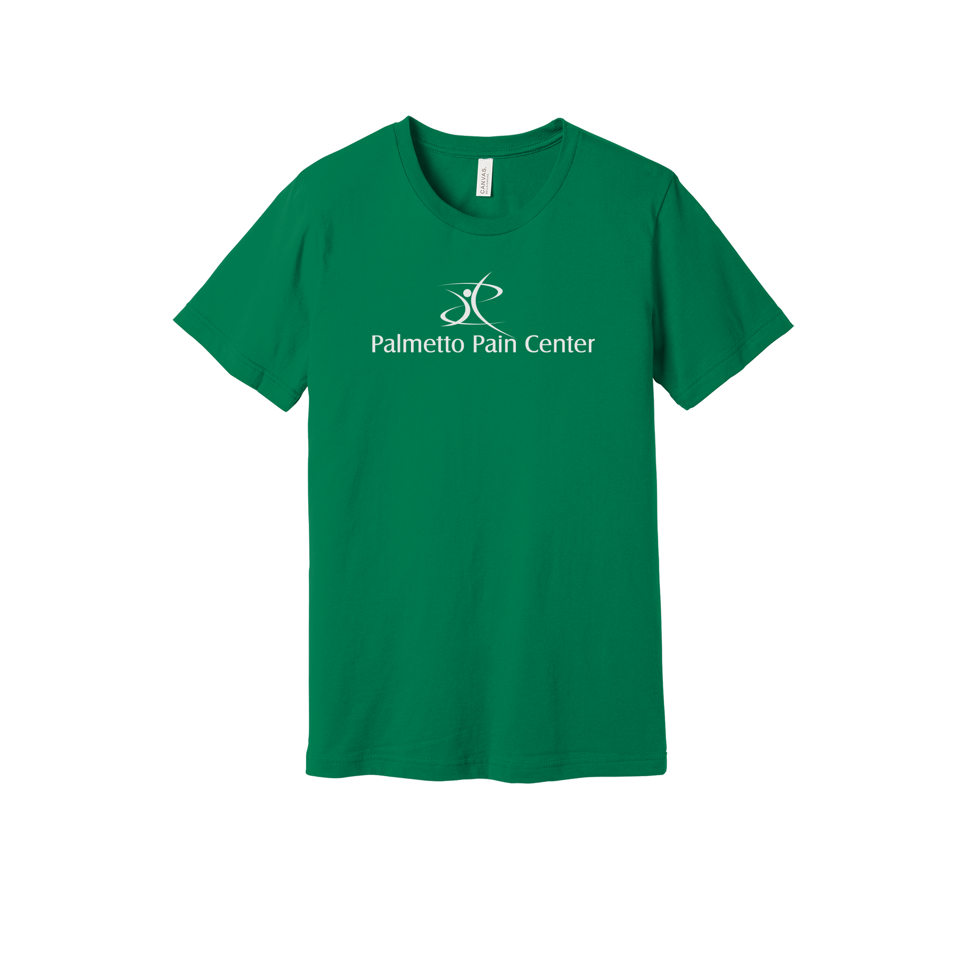 palmetto-pain-center-everyday-essentials-clinic-short-sleeve-tee-dtf-front-BC3001-kelly-flat-front
