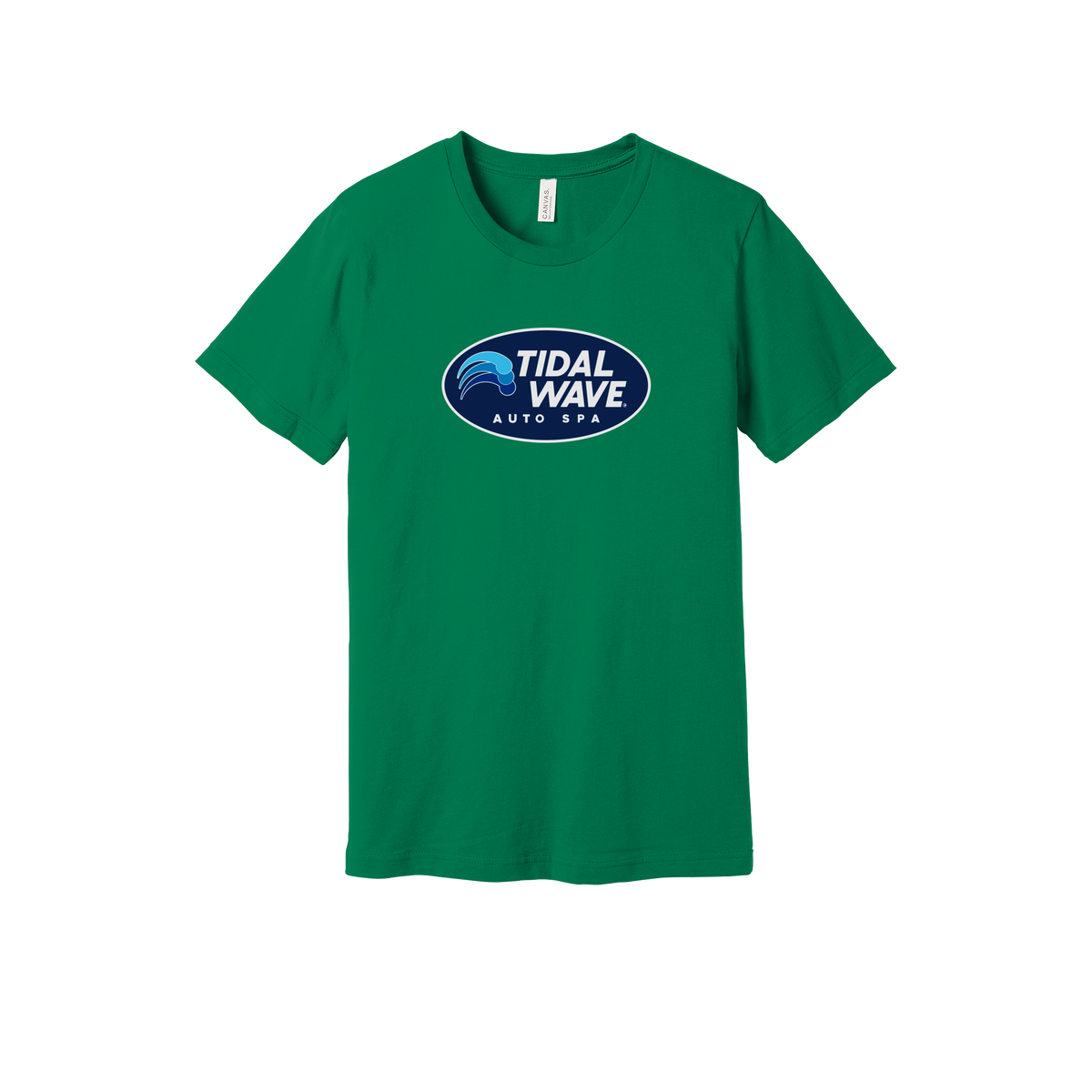 tidalwaveautospa-everyday-essentials-short-sleeve-tee-dtf-front-BC3001-kelly-flat-front