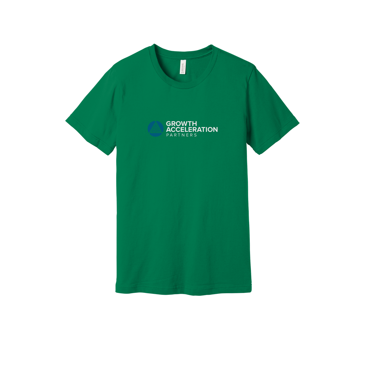 growthaccelerationpartners-everyday-essentials-short-sleeve-tee-dtf-front-BC3001-kelly-flat-front