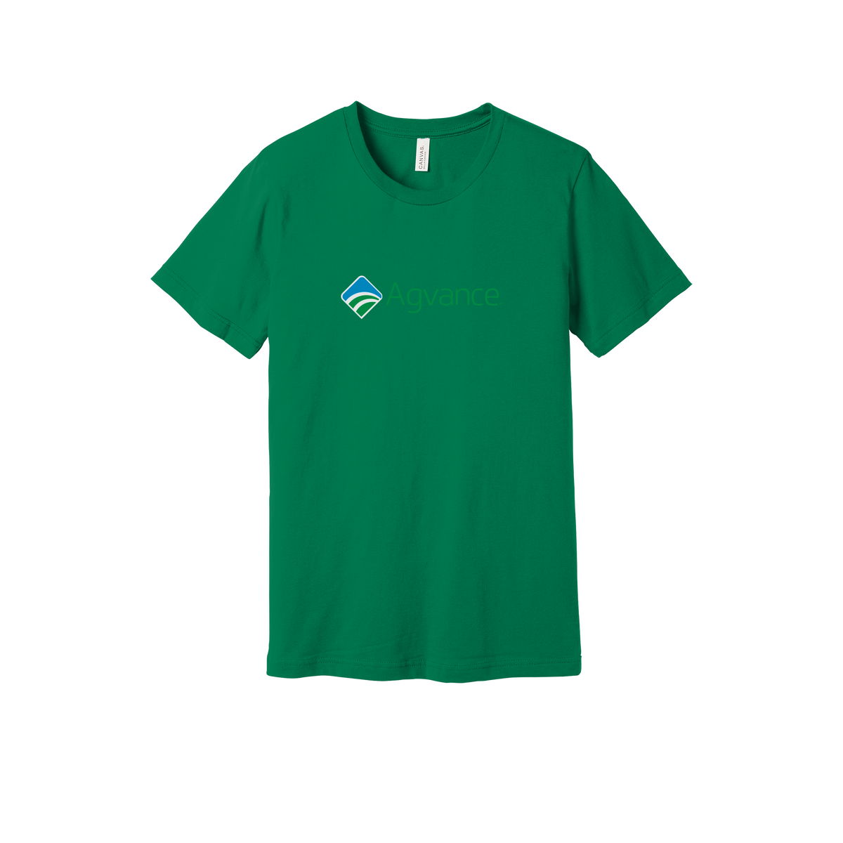 agvance-everyday-essentials-short-sleeve-tee-dtf-front-BC3001-kelly-flat-front