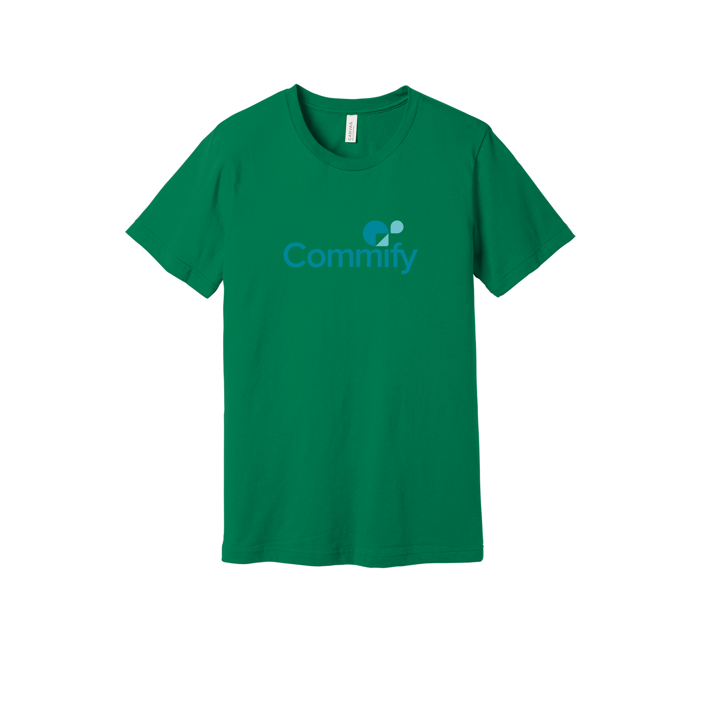 commify-everyday-essentials-short-sleeve-tee-dtf-front-BC3001-kelly-flat-front