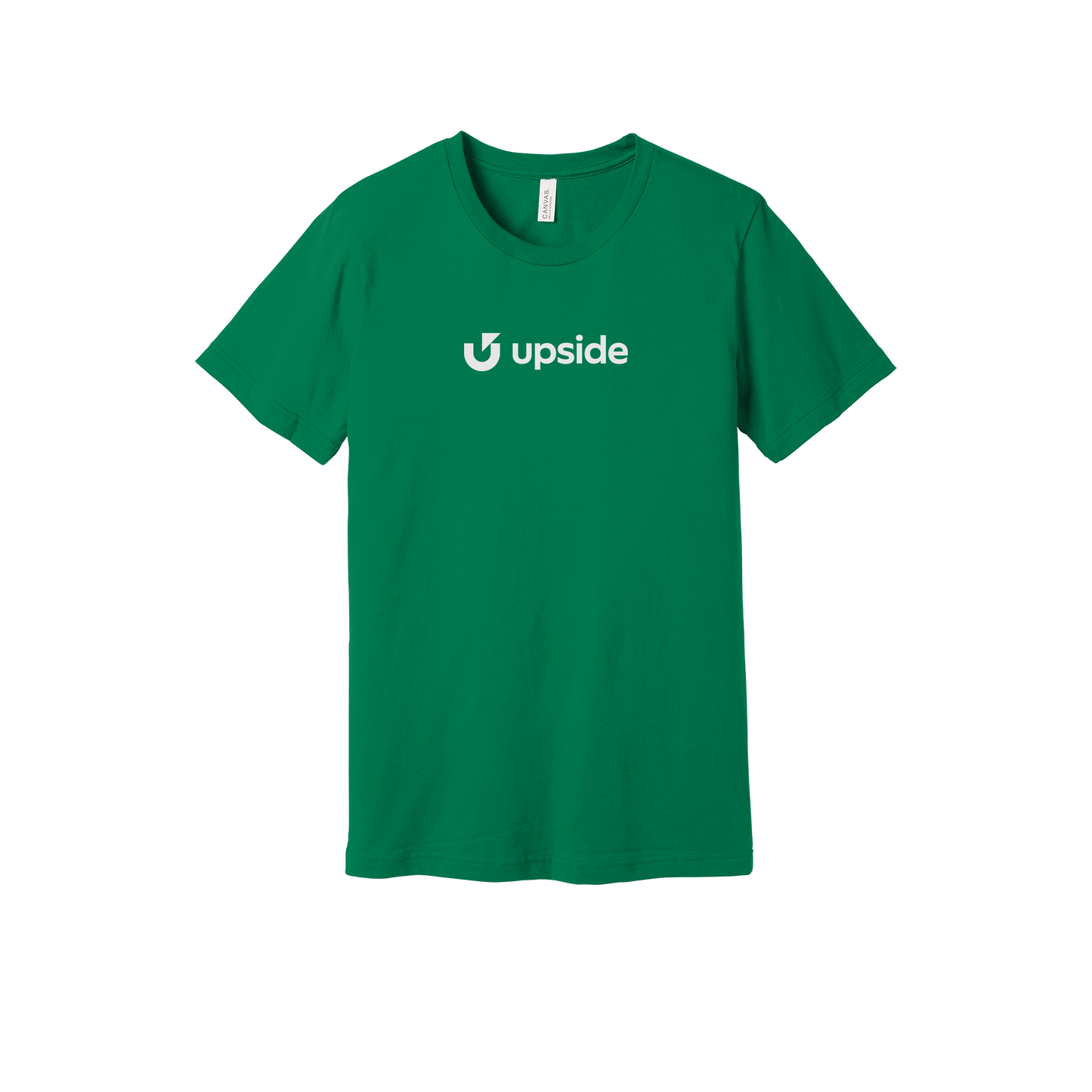 upside-everyday-essentials-short-sleeve-tee-dtf-front-BC3001-kelly-flat-front