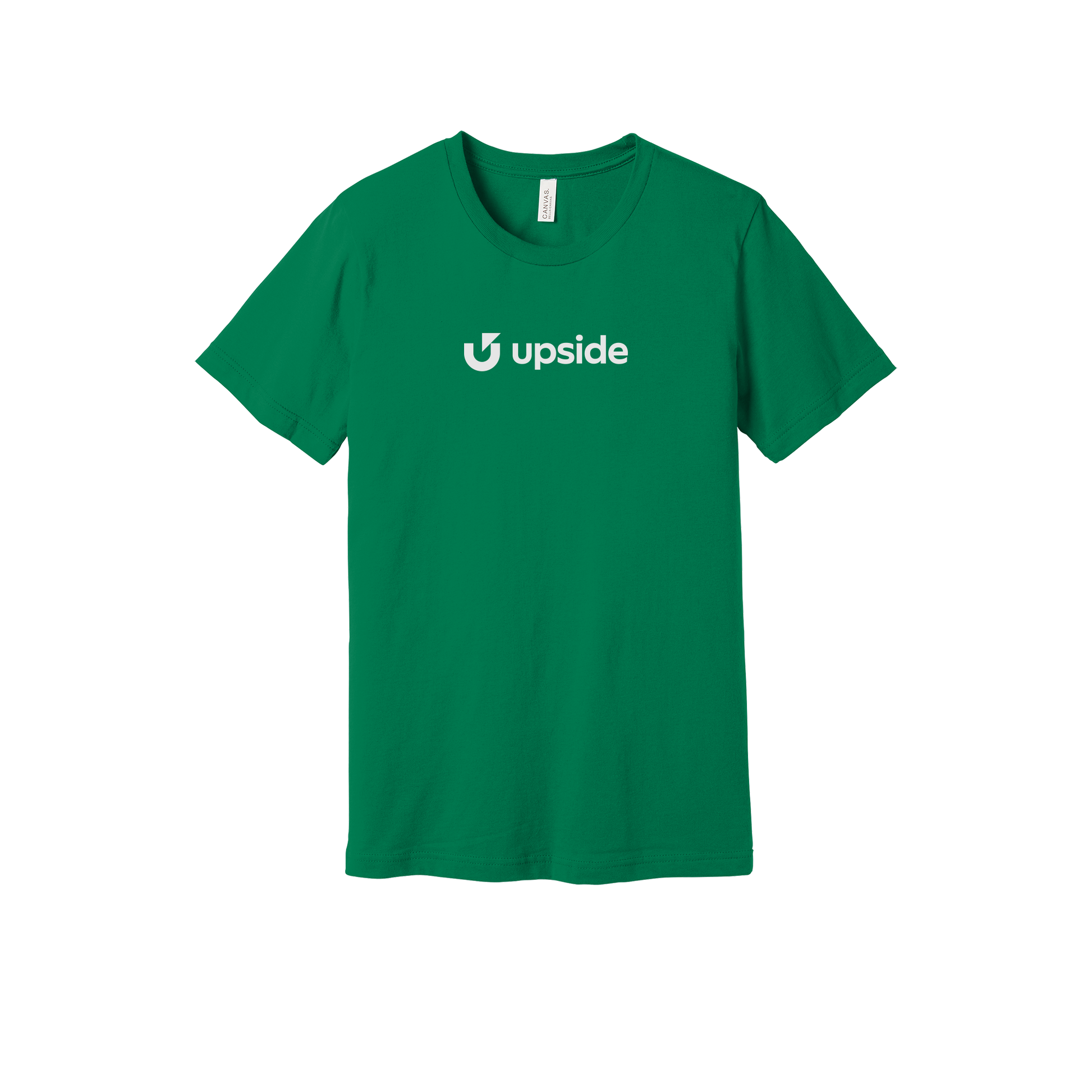 upside-everyday-essentials-short-sleeve-tee-dtf-front-BC3001-kelly-flat-front