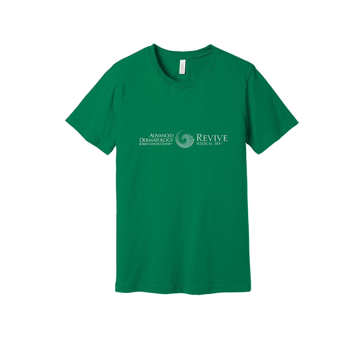 advancedskinmd-everyday-essentials-clinic-short-sleeve-tee-dtf-front-BC3001-kelly-flat-front