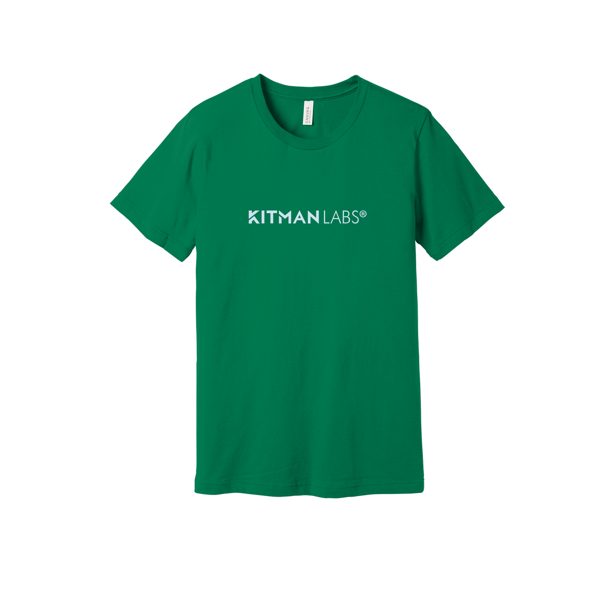 kitmanlabs-everyday-essentials-short-sleeve-tee-dtf-front-BC3001-kelly-flat-front