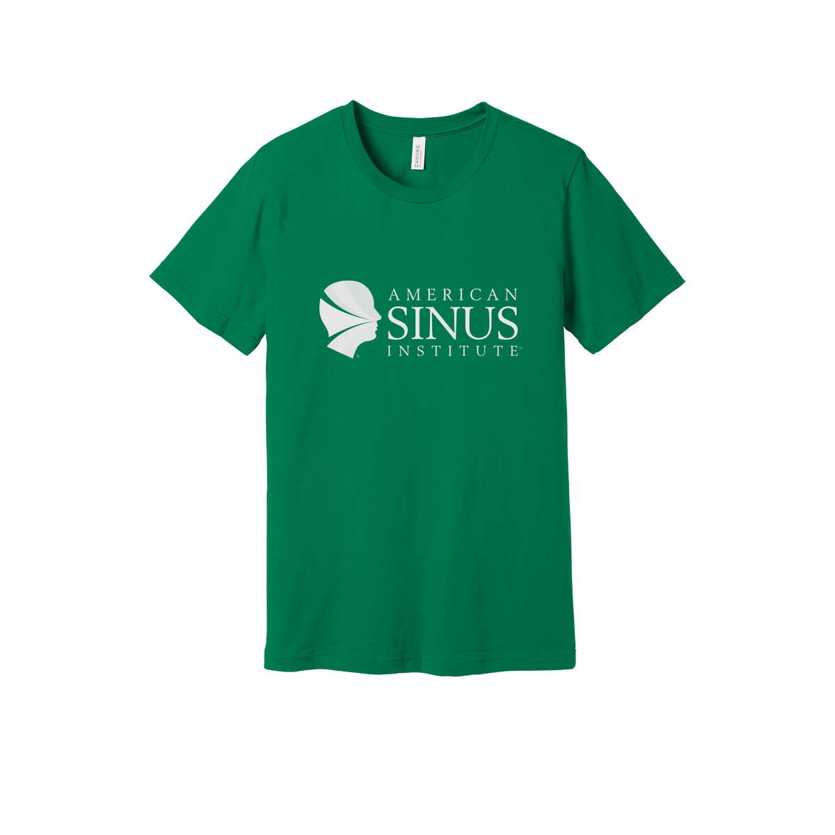 americansinus-everyday-essentials-clinic-short-sleeve-tee-dtf-front-BC3001-kelly-flat-front