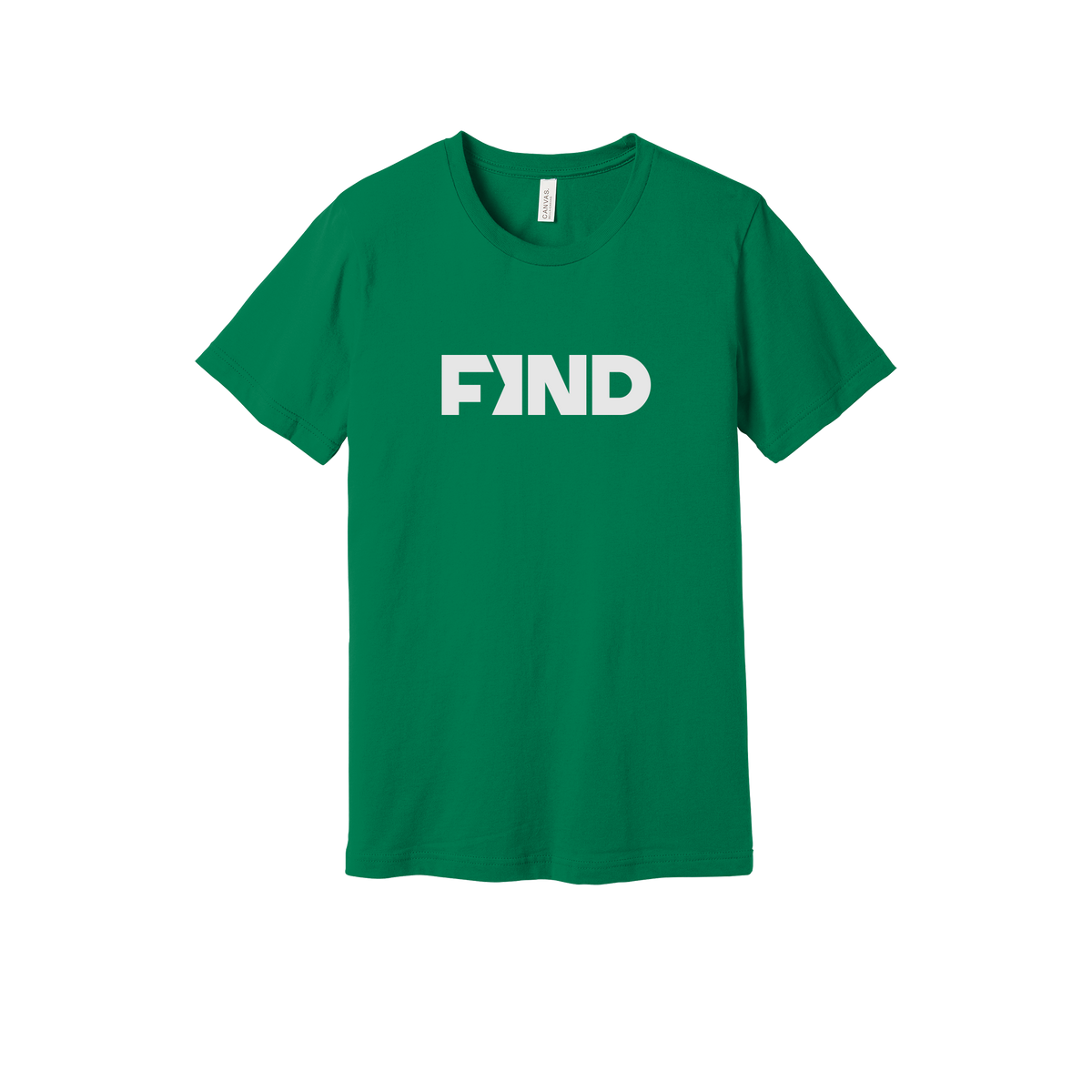 findrealestate-everyday-essentials-short-sleeve-tee-dtf-front-BC3001-kelly-flat-front